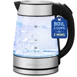 Elite Gourmet EKT-602 Electric Bpa-free Glass Kettle, Cordless 360 Base Blue Led New. Price: $33.48.