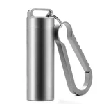 Portable Pill Cases Metal Titanium Holder Pocket Box Keychain Water... New. Price: $28.75.
