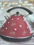New Sealed Rare Rae Dunn Love Electric Tea Kettle Red Hearts Valentine Gift. Price: $45.99.