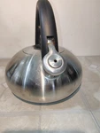 Calphalon 4402 Stainless Steel Quart Whistling Tea Kettle Pot Used. Price: $29.95.