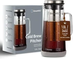 Cold Brew Coffee Maker Pitcher, 1.0L/34OZ Airtight Borosilicate Glass Carafe New. Price: $27.47.