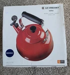 Creuset 1.25 Quart Enamel Steel Demi Tea Kettle - Indigo New Box. Price: $78.00.