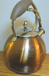 Wolfgang Puck Signature 2.2 Qt Whistling Tea Kettle Orange Professional Series Used. Price: $17.99.
