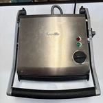 Breville Panini Grill Press BGR200XL Brushed Stainless 1500W Tested Works W/book Used. Price: $65.00.