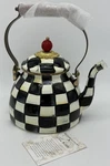 Mackenzie-childs Courtly Check 2 Quart Tea Kettle Made In Taiwan New. Price: $119.99.