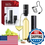 Electric Wine Set 4 Automatic Opener Dispenser Gift - Corksc New. Price: $54.01.