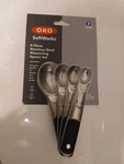 Oxo Good Grips 4 Piece Stainless Steel Measuring Spoons With Magnetic Snaps New. Price: $13.99.