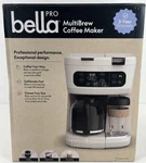 Bella Pro Multibrew 12-CUP Drip & Single-serve Coffee Maker Oatmilk Ob Open. Price: $69.99.