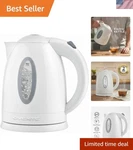 Elegant 1.7L Ovente Electric Kettle Bpa-free With Fast Boil & Removable Filter New. Price: $39.99.