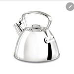 All-clad Stovetop Whistling Tea Kettle Polished Stainless Steel Nwt New. Price: $89.90.