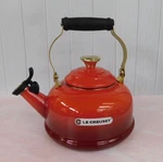 Le Creuset Classic Whistling With Gold Accents And Heart Knob, Cerise - New. Price: $122.95.