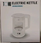 Tomo TM-24017 Electric Kettle 2.0L Glass White 1000W 110V Auto Shut-off Open. Price: $20.00.