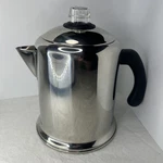 Farberware Stainless Steel Stovetop Percolator Model 59008 4-8 Cup New Open Box. Price: $31.99.