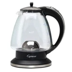 Capresso H2O Glass 48OZ Black Electric Kettle New. Price: $69.99.