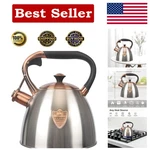 -2.9 Quart Kettles Stovetop Whistling Teapot Stainless Steel New. Price: $40.28.