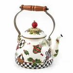 Mackenzie-childs Deck The Halls 2 Quart Tea Kettle Christmas Kitchen White New. Price: $185.00.
