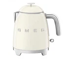 Smeg Retro Mini 3 Cup Electric Kettle, Cream KLF05 Open. Price: $125.00.
