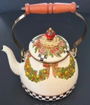 Mackenzie Childs Evergreen 2-QUART Tea Kettle New. Price: $175.00.