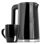 Megachef 1.7L Double Wall Stainless Steel Electric Tea Kettle Black: 1000W New. Price: $29.39.