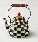 Mackenzie Childs 2 Quart Enamel Tea Kettle,courtly Check New. Price: $105.99.