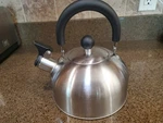Vintage Chantal Whistling Tea Kettle Brushed Stainless Steel - Harmonica Whistle Used. Price: $19.99.