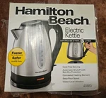 Hamilton Beach 1.7L Electric Kettle Stainless Steel Silver New. Price: $40.00.