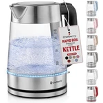 Electric Kettle Boiling Hot Tea Water 1,7L Stainless Steel Glass No Plastic New. Price: $39.27.