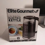 Nwt Elite Gourmet Digital Electric Water Kettle 1.7 Liter Black Adjustable Temps Open. Price: $30.00.