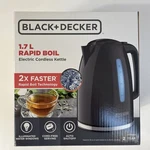Black+decker KE1555GY 1.7L Rapid Boil Electric Cordless Kettle Auto With Shutoff New. Price: $26.99.