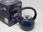 Circulon Enamel Steel 2-QT. Whistling Teakettle With Flip-up Spout Used. Price: $26.00.