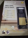 Teglu Black Single-serve Coffee Maker Used. Price: $20.00.