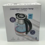 Chefman Custom-temp 1.8L Electric Tea Kettle With Infuser New The Box. Price: $44.99.