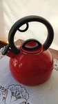 Copco Red Enamel Whistling Tea Kettle New. Price: $39.95.