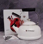 Creuset Enamel On Steel 1.7 Quart Classic Whistling Kettle, White - New. Price: $109.95.