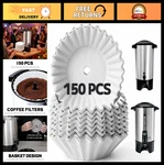 150 Pcs Extra Large Coffee Filters For Percolator Urns - Disposable Paper New. Price: $30.59.