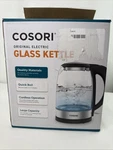 Cosori Electric Glass Stainless Kettle 1.7L Quick Boil, New Open Box. Price: $30.67.