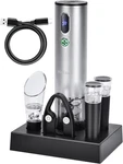 Electric Wine Opener With Accessories -rechargeable Metallic Silver New. Price: $53.83.