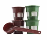 4-PACK Reusable Capsules K-cup Coffee Pod Filter + Scoop Keurig New. Price: $9.99.