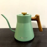 *no Base* Poliviar Electric Gooseneck Tea Kettle 1200W Wood Handle Green Used. Price: $39.99.