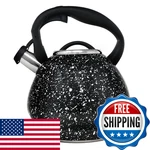 Norpro Stainless Steel Whistling Tea Kettle Black 9.5 X 7.75 5632 New. Price: $71.92.