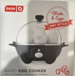 Dash Rapid Egg Cooker New Box One Touch Cooking 360 Watts Capacity. Price: $25.00.