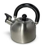 New Copco Stainless Steel Whistling Tea Kettle 1.5 Qt Black Handle. Price: $16.00.