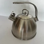 Stainless Steel Gooseneck Tea Kettle Pot Whistling Stovetop Martha Stewart M127 Used. Price: $22.90.