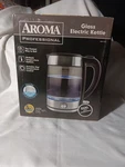 Aroma Housewares 7-CUP Digital Glass Electric Kettle With Cordless Pouring New. Price: $32.99.