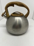 Belanko Kettle 3.0 Liter Whistling Stainless Teapot Wood Pattern Handle Lid Used. Price: $19.82.