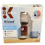 Keurig K-iced Single-serve Coffee Maker 42OZ Res Arctic Gray Ob Filter Holder Used. Price: $47.49.