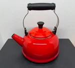 Creuset Red Kettle 1.6L / 1.7 Qt. Gradient Ombre Enamel Teapot No Whistle Used. Price: $18.50.