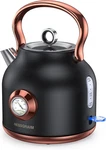 Retro Electric Kettle, 1.7L Stainless Steel Tea With Large Temperature Ga New. Price: $57.79.