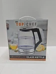 Top Chef Electric Kettle, 1.8L Glass Tea Blue Led Light,auto Shut-off New. Price: $23.99.