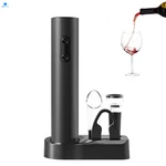 Elmway Battery Operated Electric Wine Opener 5-PIECE Base Set, Black New. Price: $15.89.